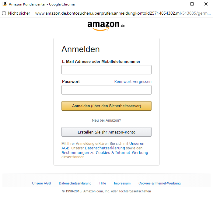 Amazon Phishing Mail